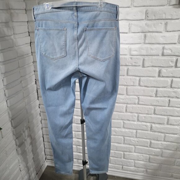 Old Navy Rockstar Ladies Size 16 Tall Super Skinny High Rise Light Wash Jeans - Picture 5 of 12